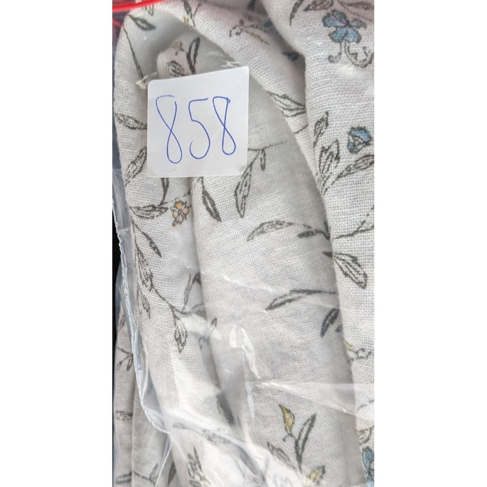 Sun Dress XS Floral Linen Blend Drop V Waist Flowy Resort Beachy Boho Relaxed - Picture 12 of 12
